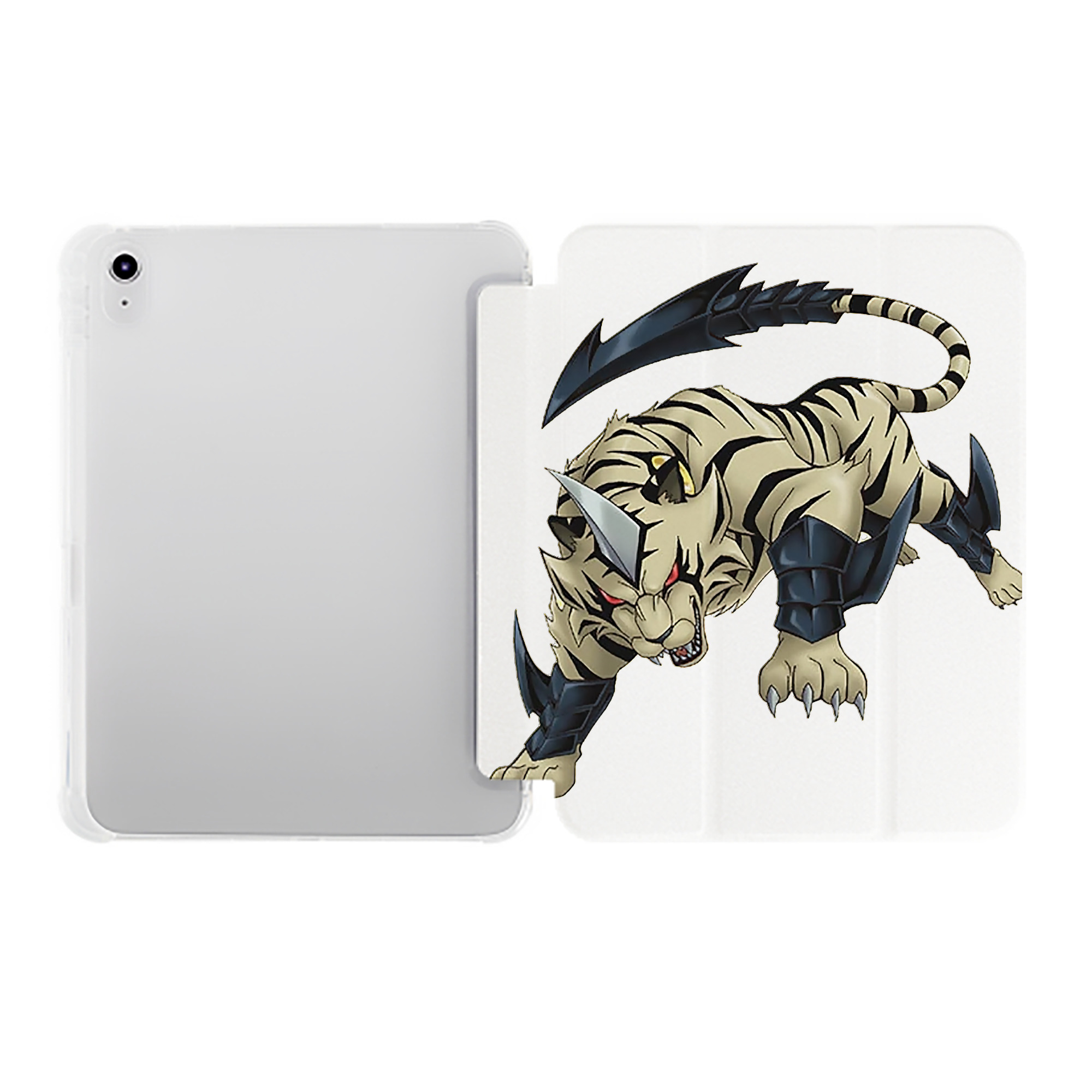 （画像用） 遊☆戯☆王 Yu-Gi-Oh! IPad ケース ペン収納付き 三つ折りスタンド PUレザー×シリコン 対応機種9.5/10.5/10.9インチ